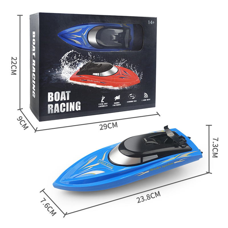 New Boys Xmas Gifts 2.4G High-speed RC Remote Control Boat Overturning Reset Racing Boat Water Summer Beach Game Ship Adult Toys