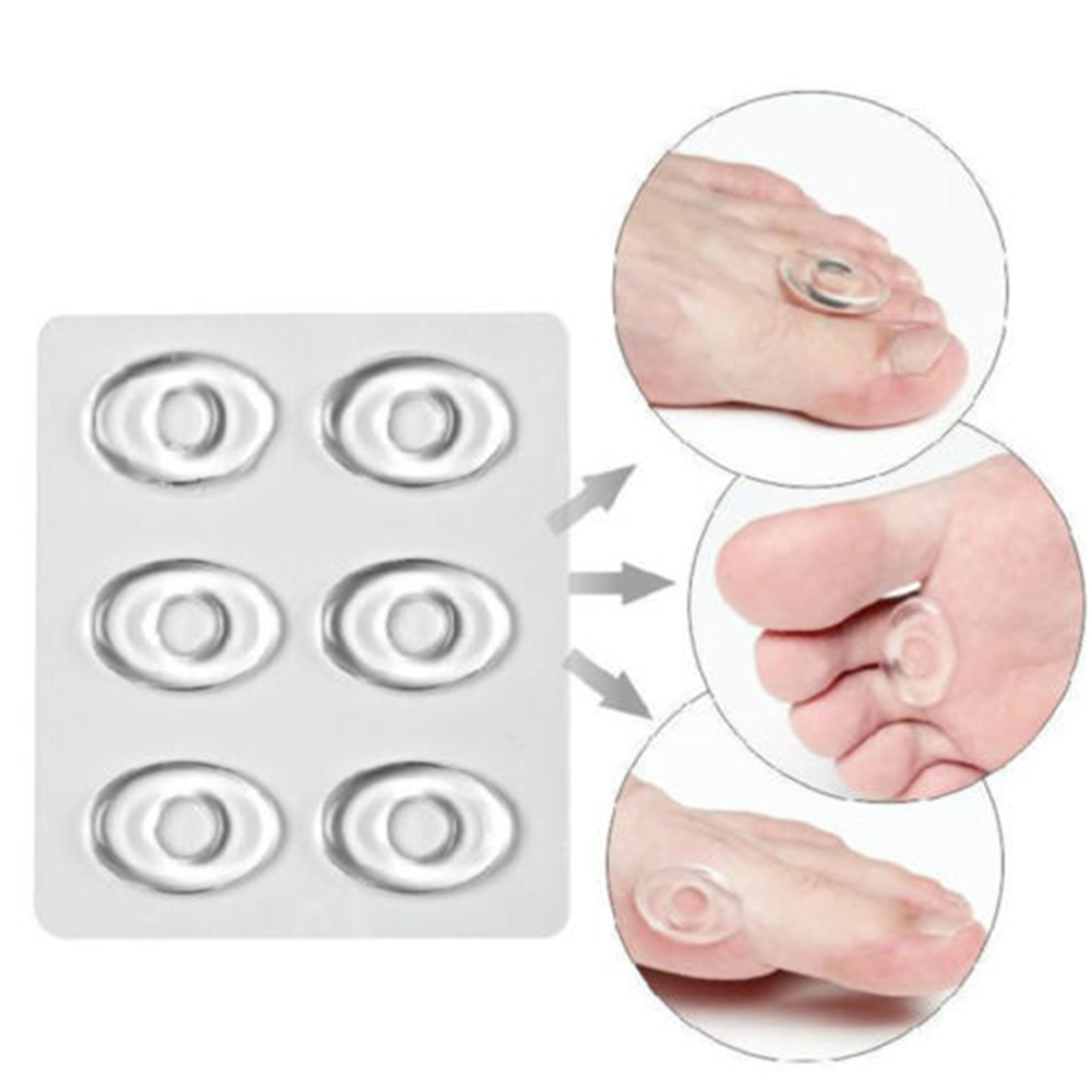 6 Pcs Soft Toe Corn Pad Instant Pad Plaster Foot Care Wear Feet Free Stickers Invisible Transparent Wear-Resistant Shoe Inserts