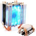 Heatpipe Radiator Blue LED Hydraulic Bearing CPU Cooler Fan Heatsink for Intel LGA1150 1151 1155 775 1156 AMD Fan Cooling