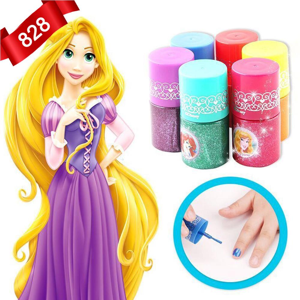 1pc Disney Water-soluble Nail Polish Toys Water Soluble Washable Nail Polish Pretend Play Toys Children Girls Makeup Toy Gift