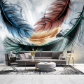 Custom 3D Wallpaper Wall Art Colorful Feathers Nordic Mural Modern Dining Room Living Room Sofa TV Background Photo Wall Paper