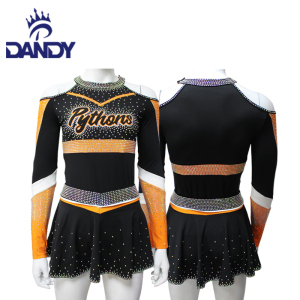 Neon orange girls cheer uniforms