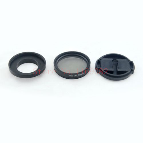 3 in 1 37mm CPL Polarizer Lens Filter + Adapter + Protective Cap for Gopro Hero 3 3+ with trackingnumber