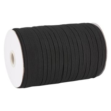 1 Roll Black Flat Elastic Cords Material For DIY Masks Accessories Rope String Sewing Stretch Thread 4/5/6/8/10/12/14mm In Stock