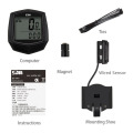 Sunding Bike Wired Stopwatch Bicycle Computer Multifunction Speedometer Odometer Sensor Outdoor Sport Accessories SD-581 Black