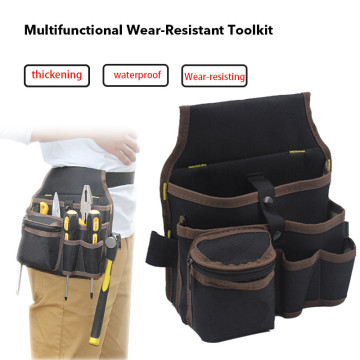 600D Large Capacity Waist Tool Bag Waist Pockets Electrician Tool Bag Oganizer Carrying Pouch Tools Bag Belt Waist Pocket Case