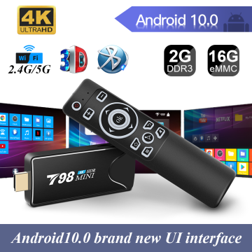 Mini TV Stick 4K RK3318 H.265 Media Player 3D Video 2.4G 5G WIFI Bluetooth Smart TVBox Set top TV box android 10 YouTube Netfli