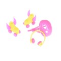 4PCS/Set Fancy Doll Shoes+headset+helmet For Barbie Kids Girls Toy Roller Play Accessories Dolls Decorative Toy Roller Skate