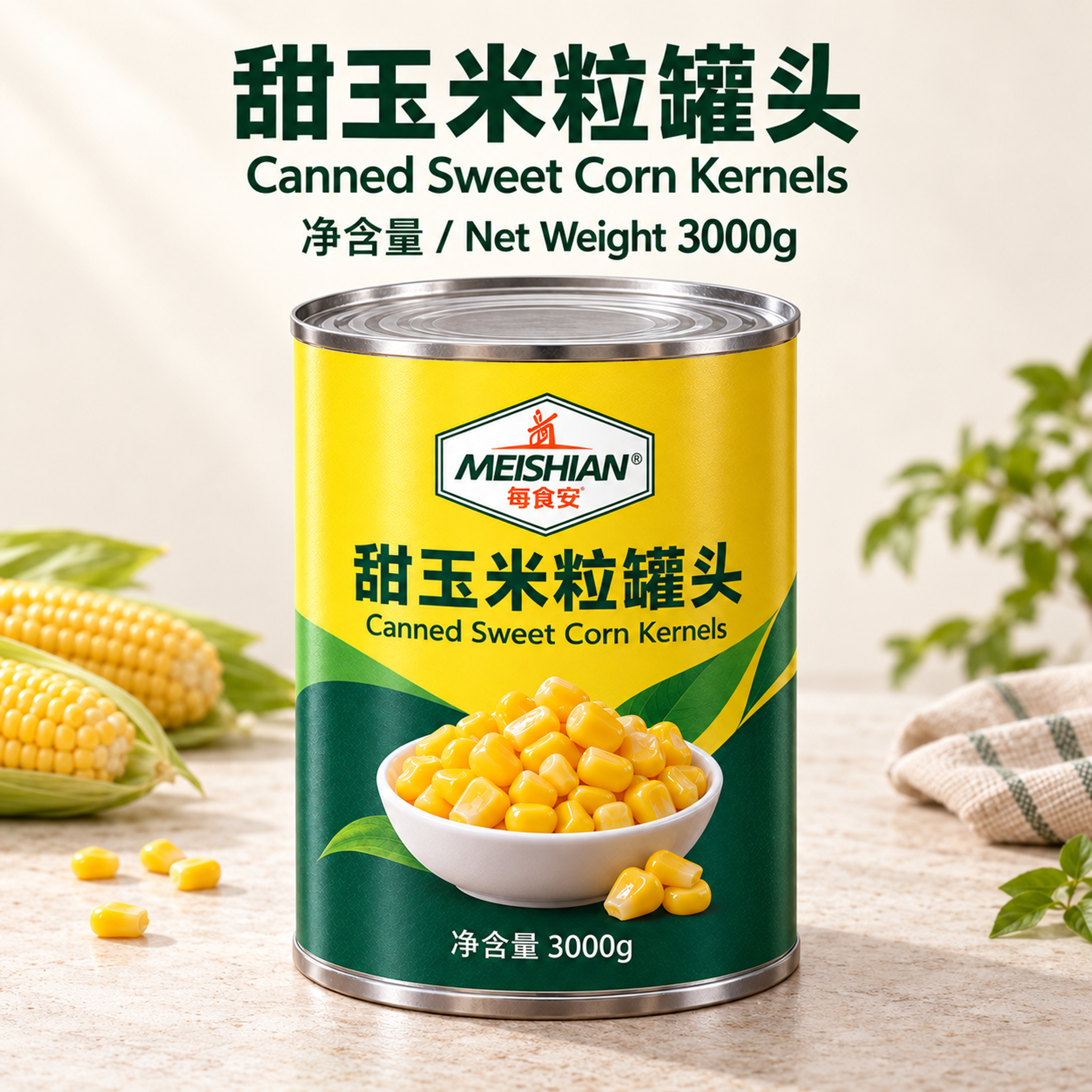 Canned Sweet Corn Kernels 3000g1