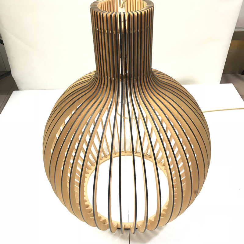 Modern Black Wood Birdcage E27 bulb Pendant light nordic home deco bamboo weaving wooden Pendant lamp Dropshipping