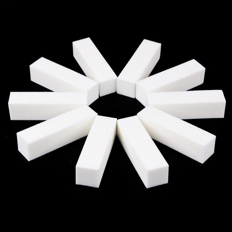 1PCS White Nail Buffers File For UV Gel Grinding Sanding Block Buffer Cuboid Shape Professional Nail Art Tool Not Hurt Nails