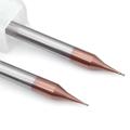 HRC60 Micro Flat End Mill 2 Flute 0.2-0.9mm 4mm for steel Shank Tungsten Carbide CNC Router Bit TiCN Coated Mini Milling Cutter