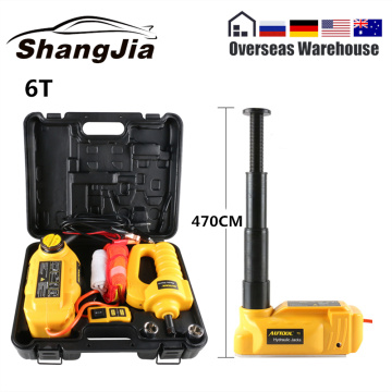 AUTOOL 6T Car Hydraulic Jack Floor Lift Electric Impact Wrench 12V 47CM Vehicle Repair Lifting Emergency European 7 Days Deliver