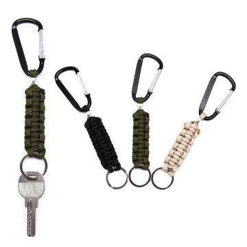 Safety Survival Gear Tactical Military Strand Cord Parachute Rope Keyring Carabiner Kits Lanyard Keychain Outdoor Tool