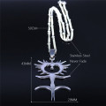 2021 Fashion Ghostemane Stainless Steel Charm Necklaces for Women Silver Color Chain Necklaces Jewelry colgantes mujer N4413S02