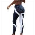 Yoga leggings Mesh Pattern Print Leggings fitness Leggings Sports leggings Workout Leggins Elastic Slim Black White Pants