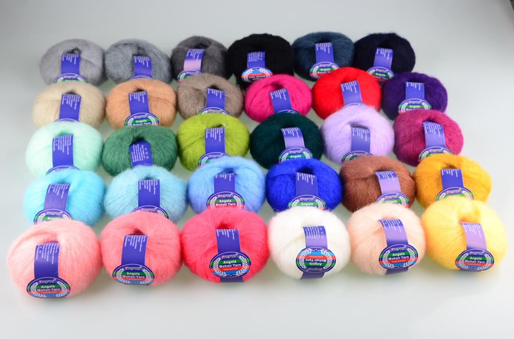 TPRPYN 250g=10pcs Angola Mohair Yarn for hand knitting wool crochet yarn to knit lana line threads knitted yarn plush puffy yarn