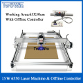 15W Adjusted Focus CNC 6550 Machine Desktop DIY Big Laser Engraving Machine CNC Printer Working Area 65x50cm Offline Controller