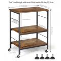 3 Tiers Rolling Printer Table Cart with Wheels