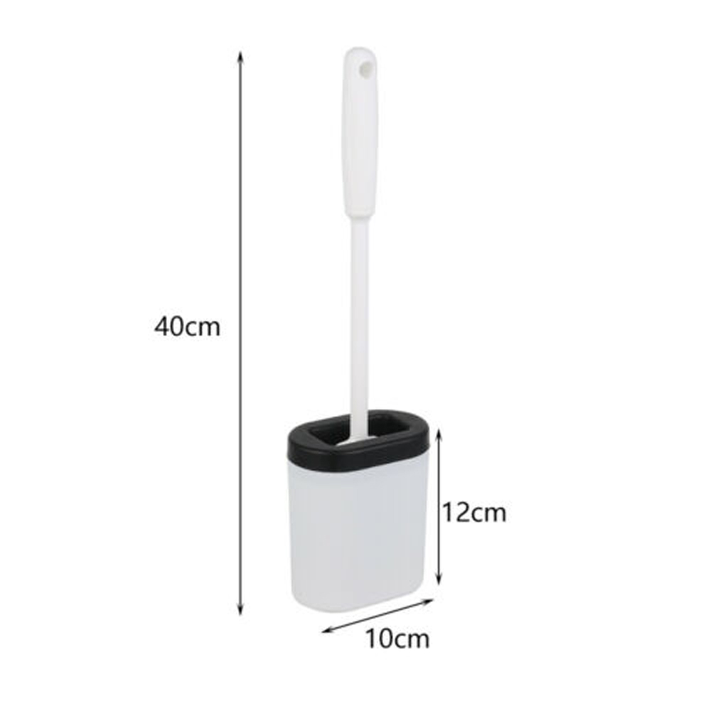 Wall Mounted Silicone Toilet Brush With Holder Base Durable Type Bathroom Hardware Toilet Brush TPR Brush Head
