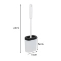 Wall Mounted Silicone Toilet Brush With Holder Base Durable Type Bathroom Hardware Toilet Brush TPR Brush Head