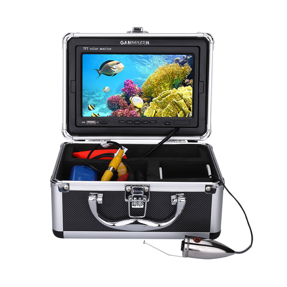 MAOTEWANG 7" Video Fish Finder HD 1000TVL DVR Stainless Steel Underwater Fishing Camera Kit With Video Recording 165 Angle 30m