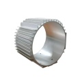 Aluminum alloy motor stator shell with heat dissipation