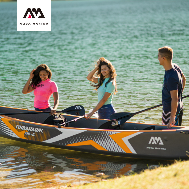 AQUA MARINA TOMAHAWK-Air-C 3 Persons Canoeing 478*88cm Inflatable Kayak High end Fishing inflatable Boat Sports Rowing