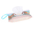 Eco-friendly Wet Wipes Bag Easy-carry Snap-strap Wipes Container Clamshell Cosmetic Pouch Clutch and Clean Wipes Carrying Case