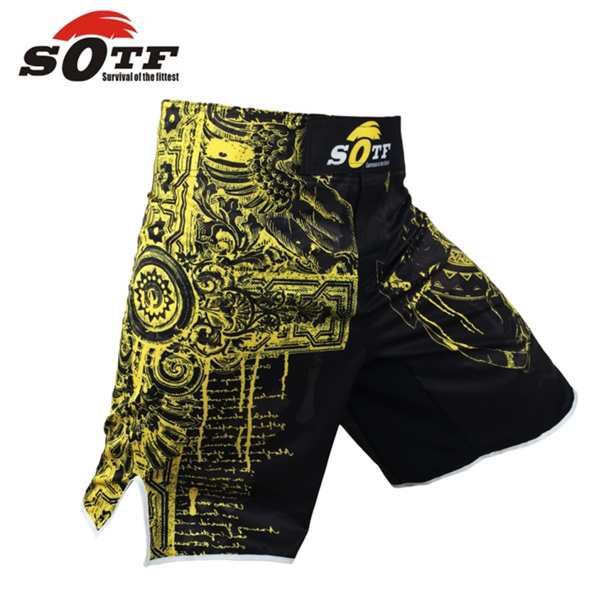 Men's boxing pants printing MMA Shorts Fight Grappling Short Polyester Kick Gel Boxing Muay Thai Pants thai boxing shorts
