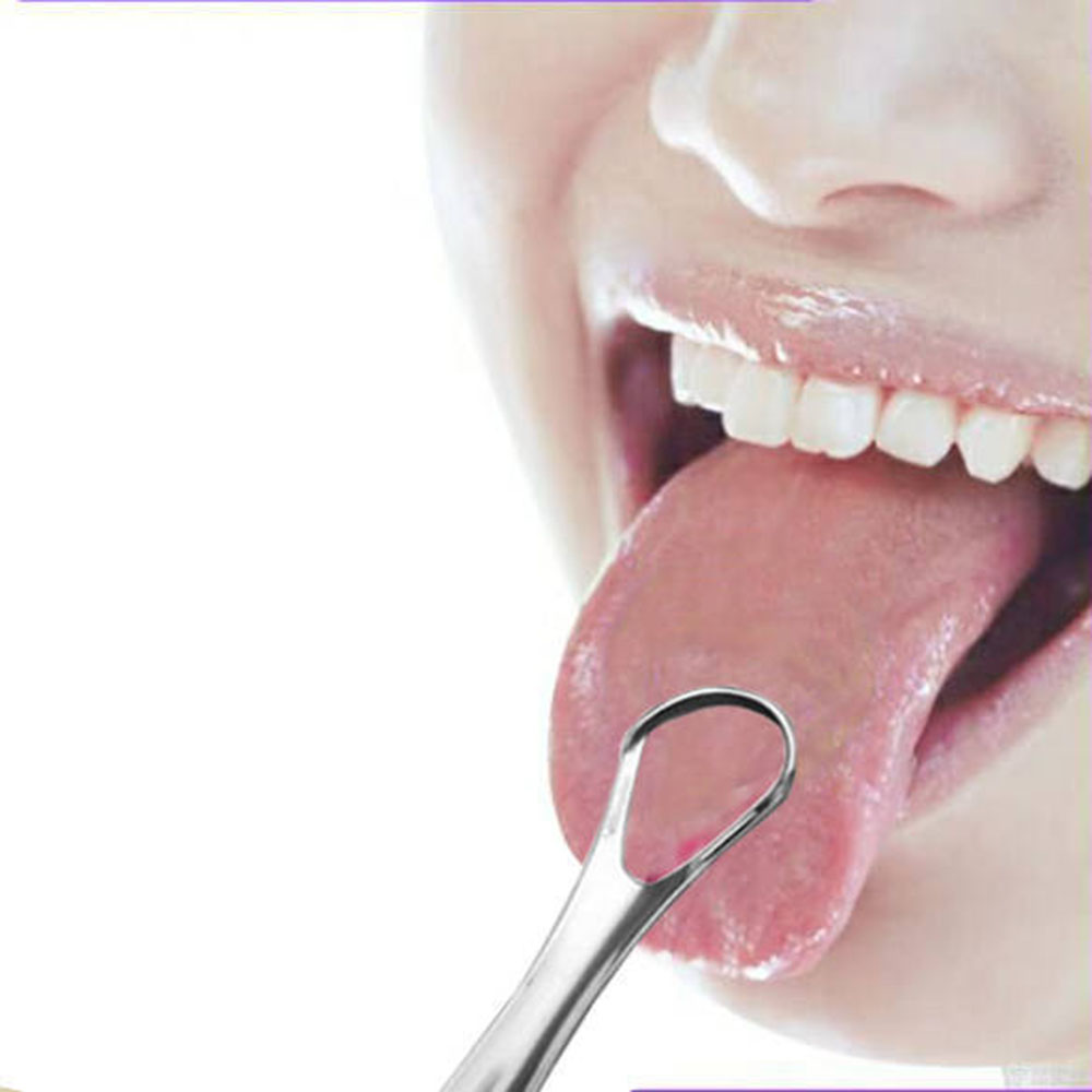 1PC Useful Tongue Scraper Stainless Steel Oral Tongue Cleaner Medical Mouth Brush Reusable Fresh Breath Maker