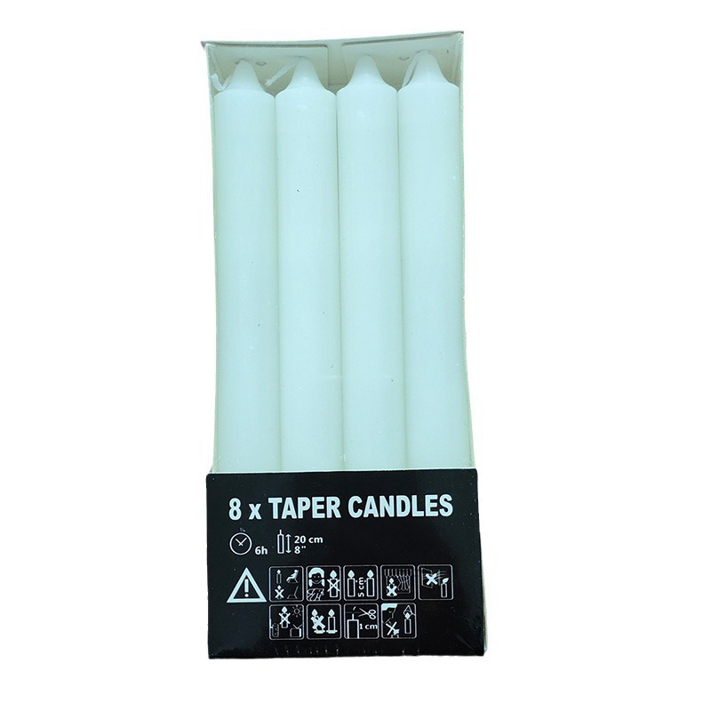 fluted taper candle 9