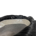 Mens Toupee Mono and NPU Hair Replacement Systems Handmade Wig Natural Remy 6inch Indian Human Hair For Men