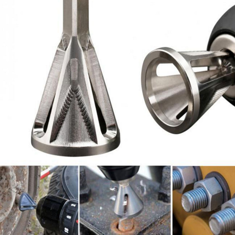 1 Pcs Stainless Steel Deburring Hexagon/Triangle Shank External Chamfer Tool High Strength Hardness Drill Bit Remove Burr