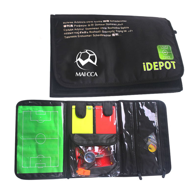 MAICCA Football referee bag with whistle cards coin barometer Professional Soccer wallet set for referee Sports Wholesale