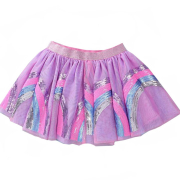 Girls Skirts Baby Clothes Sequin Rainbow Skirt Sweet Kids Princess Girls Mesh Skirt Ball Gown Birthday Party Children Skirts