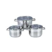 Stainless steel soup pot set with lid
