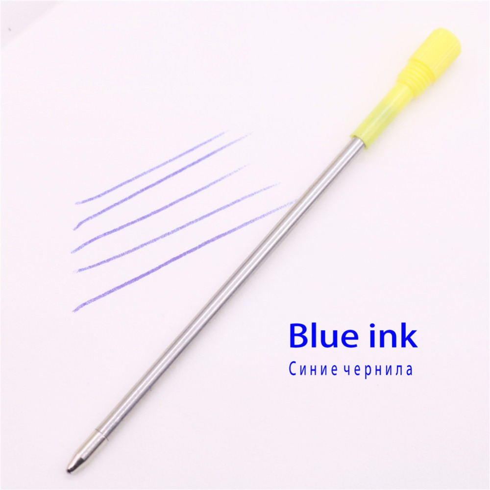 Refill 100 pcs 1.0mm Ballpoint Pen Metal Refill Length 82mm Match Big Diamond Crystal Pen Office School Writing Supplies