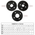 1pcs1/2" 3/4" Black Decorative Malleable Iron Floor/Wall Flange Malleable Cast Iron Pipe Fittings BSP Threaded Hole