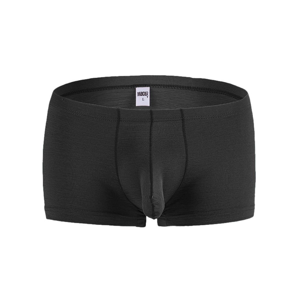 Men's Boxer Underwear Underpants Boxershorts Elephant Nose Bulge Pouch Solid Color Breathable Underpants Mens Underwear Boxers
