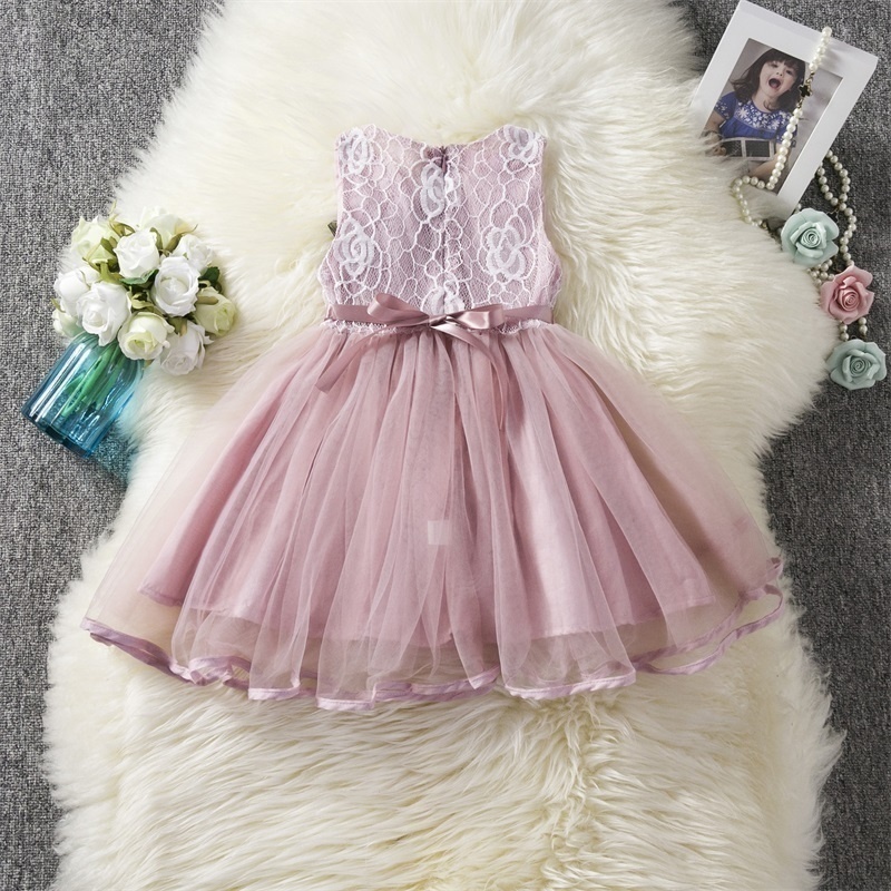 Flower Baby Girl Lace Tutu Dresses For Girls Kids Party Wear Little Princess Children Clothing 2 3 4 6 Years Robe Fille Vestidos