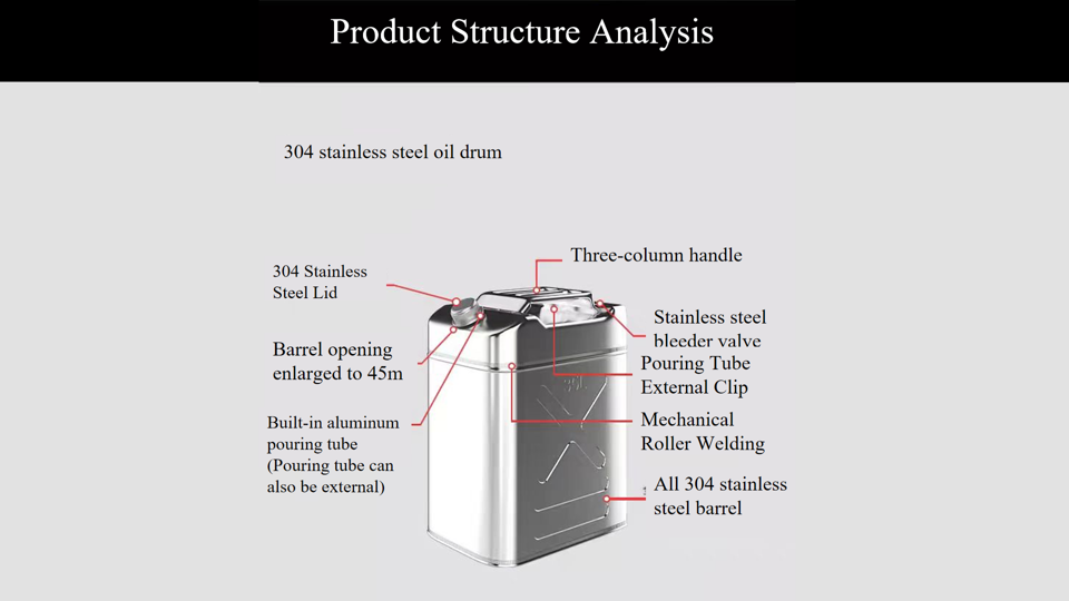 Vertical gasoline tank