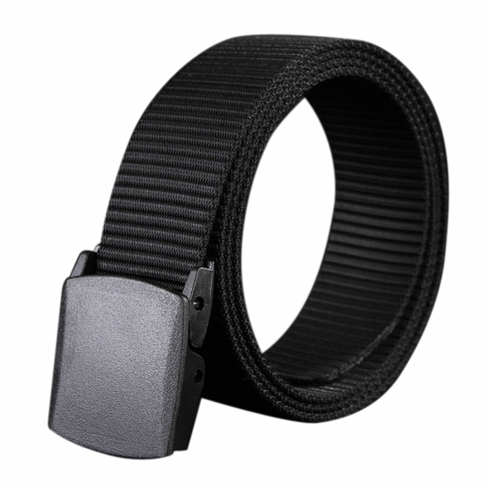 Automatic Buckle Men Canvas Belt Magnetic Elastic Tactical Belts For Male Nylon Outdoor Training Waistband Women Strap Belts