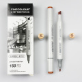 Finecolour Markers Brown And Blue Color Double-Ended Art Marker Artist Sketch Drawing Marker Pen