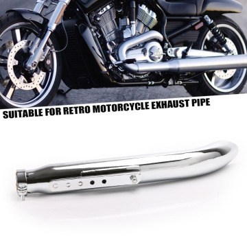 Stainless Steel Motorcycles Cut Exhaust Muffler And Cafe Racer Silencer Black Motorcycle Exhaust Systems