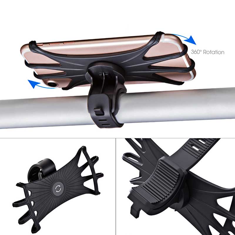 Universal 360-degree rotatable stroller trolley mobile phone holder for stroller accessories