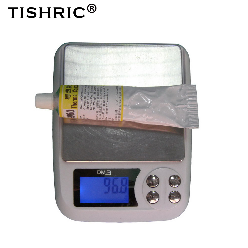 TISHRIC 85g GD9980 Thermal Paste Thermally Conductive Adhesive Silicone Heat Sink CPU Cooler Cooling Fan With Adhesive ST10