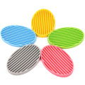 Fashion Soap Holder Container Dish Fashion Silicone Flexible Soap Dish Plate Bathroom Soap Holder 4 Colors