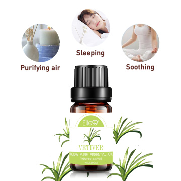 Elite99 10ml Vetiver Essential Oil for Humidifier Aromatherapy Skin Care Massage Oil Help Sleeping Calming Pure Essential Oils