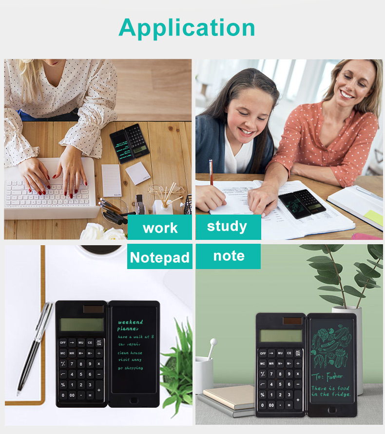 calculator with notepad